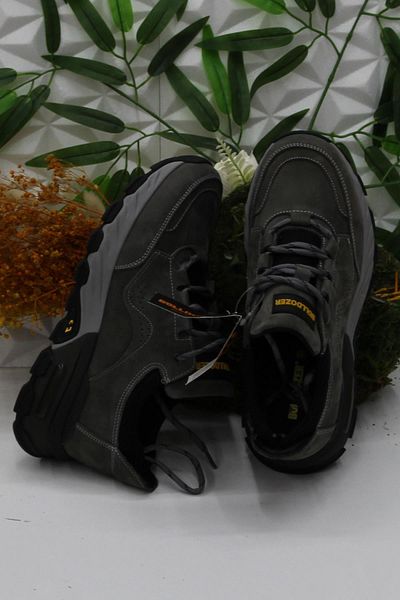 Bulldozer 250011   Gray Nubuck Comfortable Original Product Genuine Leather Men's Shoes