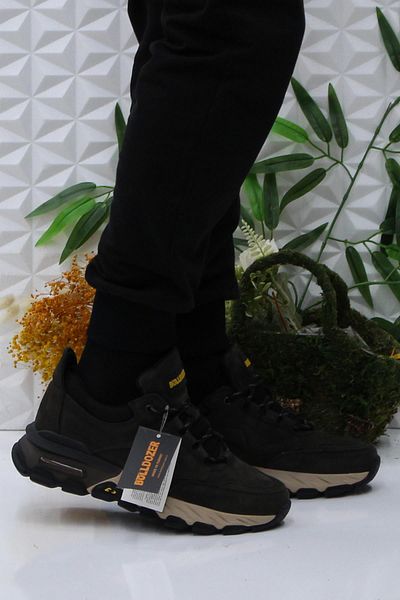 Bulldozer 250011   Anthracite Nubuck Comfortable Original Product Genuine Leather Men's Shoes