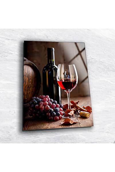 BV DEKOR Πίνακας ζωγραφικής σε ποτήρι κόκκινου κρασιού, Υψηλής ποιότητας, Μον...
