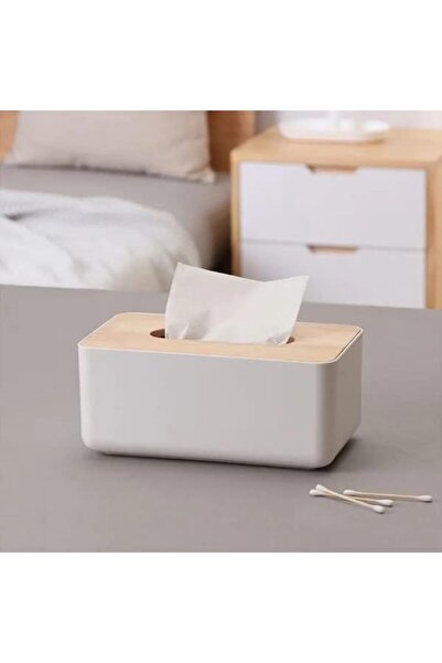 ORCHID علبة مناديل مع غطاء من الخيزران M DTCB02