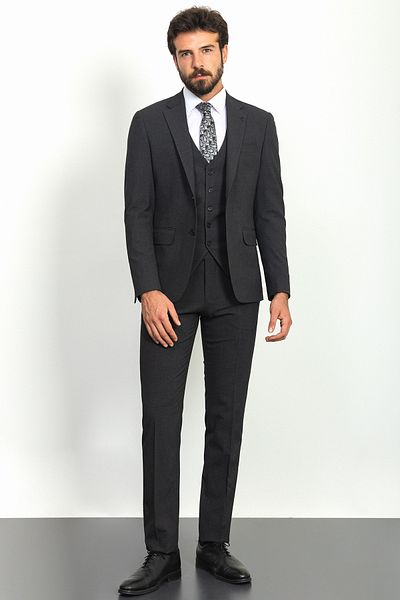Mcr Duz Slim Fit Classic Men's Suit Anthracite - 40772.21Y