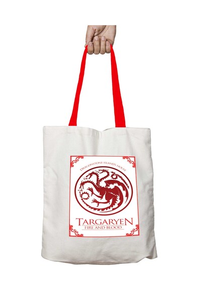 ART HEDİYE حقيبة كتف قابلة للغسل من Game Of Thrones Targaryen House بمقبض أحمر