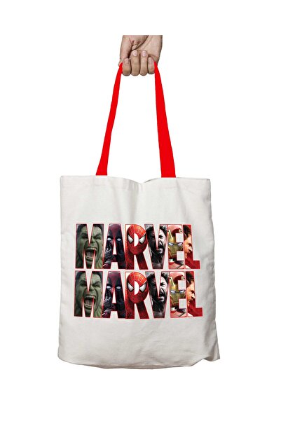 ART HEDİYE Червона сумка з ручками Marvel з дизайном героя коміксів, що можна...