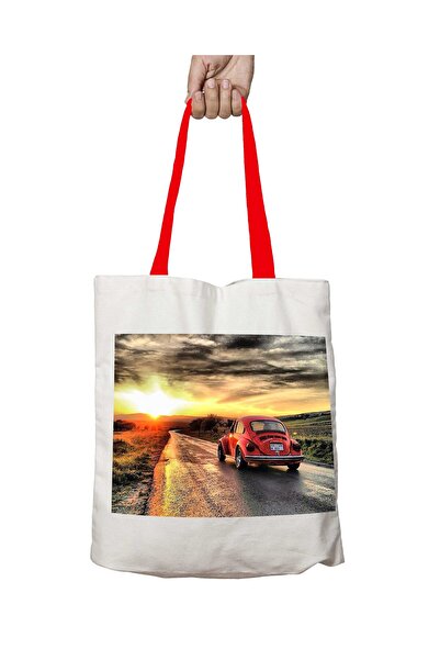 ART HEDİYE Behzat Ç. Akiam Sun Vosvos πλενόμενη τσάντα ώμου με κόκκινη λαβή