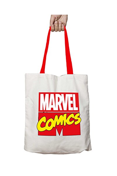 ART HEDİYE حقيبة كتف مارفل كوميك قابلة للغسل بمقبض أحمر