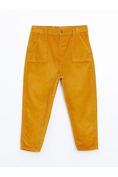 LC Waikiki Basic Velvet Baby Boy Trousers with Elastic Waist