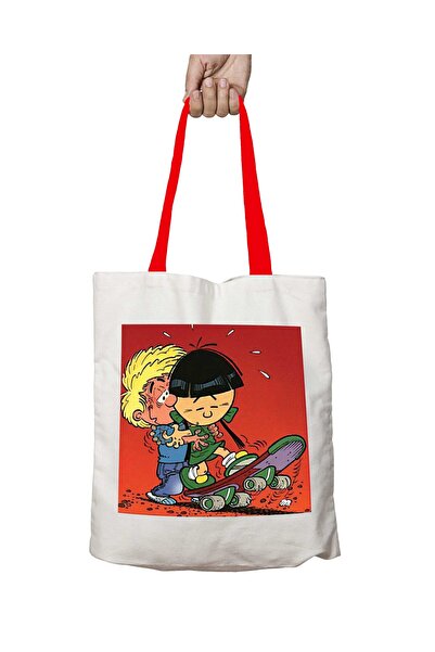 ART HEDİYE حقيبة كتف سيدريك تشن قابلة للغسل بمقبض أحمر