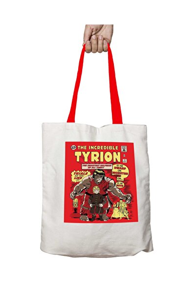 ART HEDİYE حقيبة كتف The Incredible Imp Tyrion Lannister قابلة للغسل بمقبض أحمر