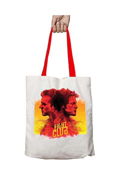 ART HEDİYE حقيبة كتف قابلة للغسل من Fight Club بمقبض أحمر