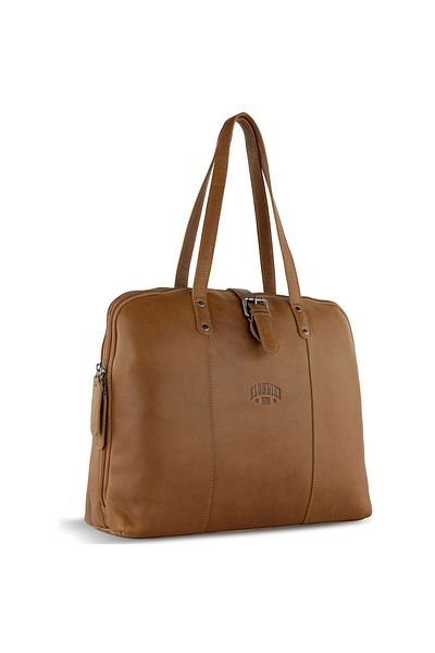 Klondike 1896 Zlatý Charles Aktentasche Leder 37 cm Laptopfach