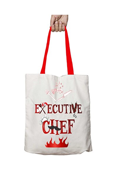 ART HEDİYE Red Handle Executive Chef Washable Shoulder Bag