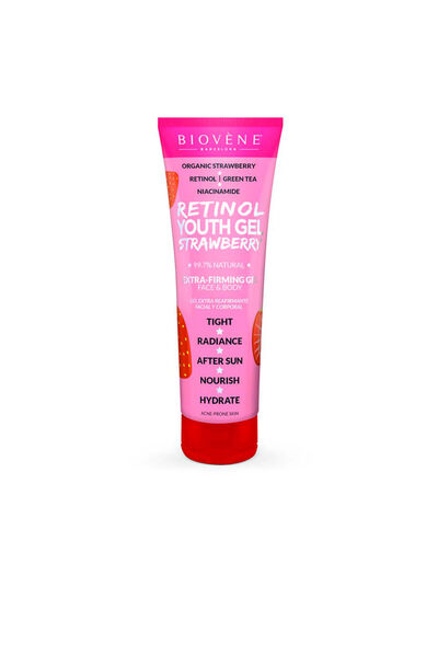 BIOVENE Retinol Youth Gel Strawberry Extra Straffendes Gesicht Und Körper Bio...