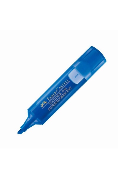 Faber Castell Fosforlu Kalem (ŞEFFAF GÖVDE) Mavi