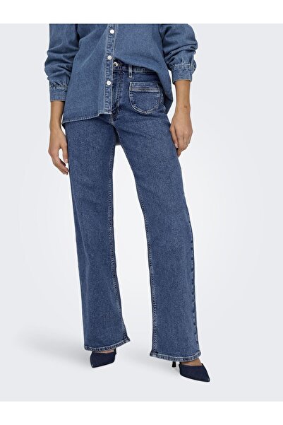 ONLY Weitem ile Kot Bein ONLJUICY Hohe Taille Weiter Beinschnitt Jeans