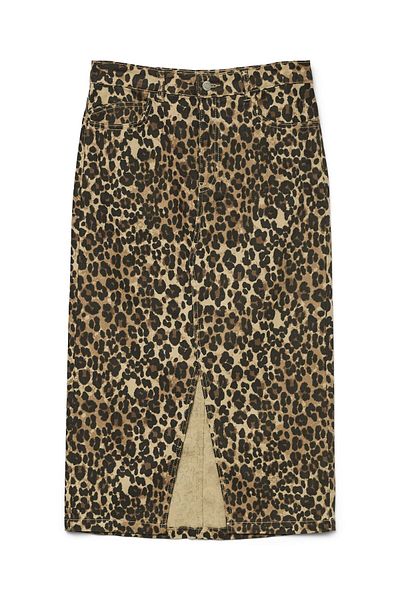 Vero Moda Kunstlederrock VMVERI Hohe Taille Langer Rock