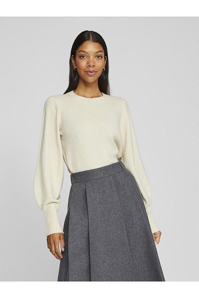 VILA Strickpullover Rundhals