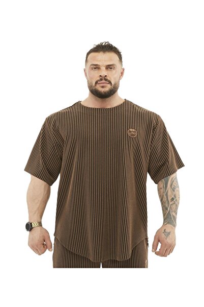 BGSM Tricou supradimensionat cu dungi groase BGSM 3355