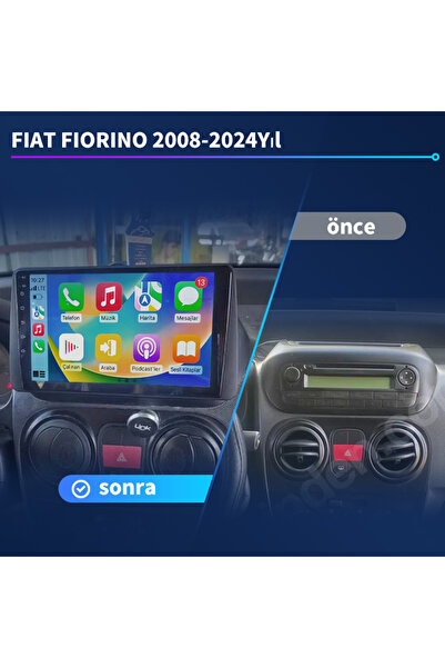 Dobest FIAT-FIORINO-(2008-2024) Kablosuz Carplay/Navigasyon/gps/Geri vites ar...