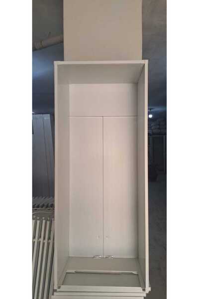 PVC Kapaklı Demonte Kombi Dolabı Önden Baca Çıkışlı