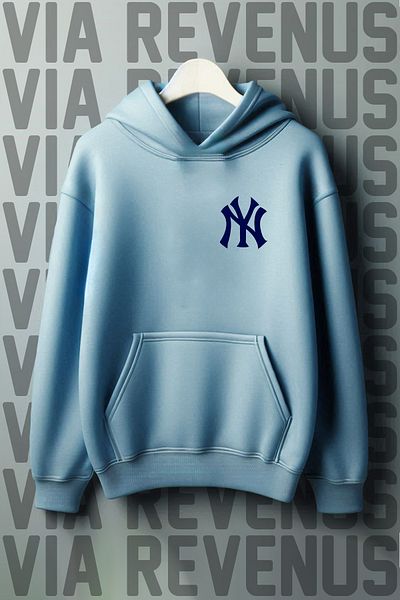 Vordevia Φούτερ με κουκούλα NY Printed 3 Thread Hooded Wide Fit