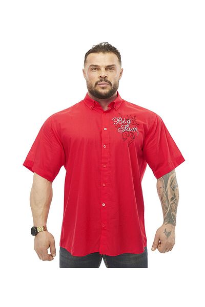 Big Sam Oversize Cotton Short Sleeve Summer Shirt Big Sam 5056