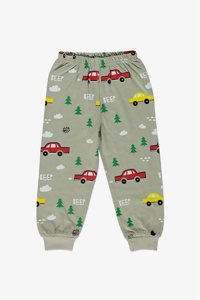 Mnk Baby&Kids Men's Twill Printed Pajama Set - MNK0603 GRAY