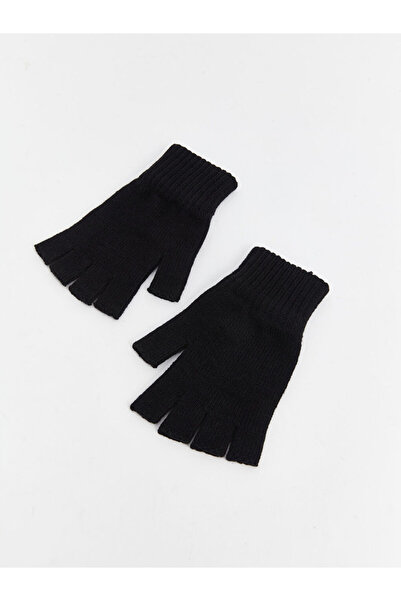 LC Waikiki قفازات رجالية سوداء أساسية بدون أصابع