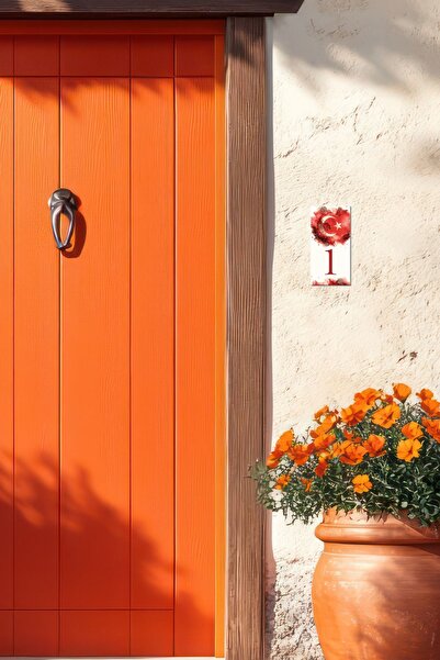 MODA CERO Turkish Flag_Ceramic Door Number: 9