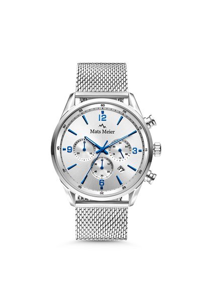 Mats Meier Grand Cornier Chronograph Men's Watch Silver Colored Mm00135