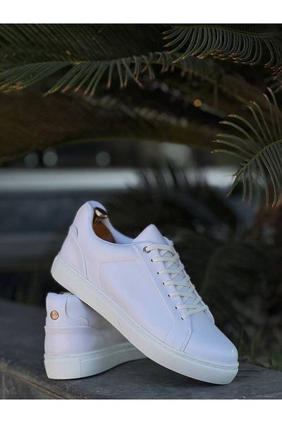 BZ Moda B-BX1 Ορθοπεδική σόλα με κορδόνια καθημερινά ανδρικά αθλητικά παπούτσια BT Λευκό