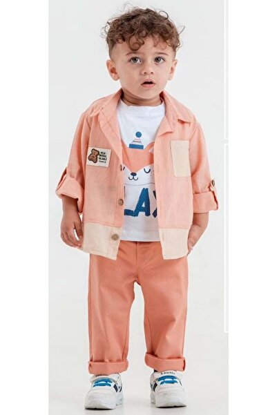 Mnk Baby&Kids قميص، بنطلون، تي شيرت مع جيوب، طقم أطفال للأولاد مكون من 3 قطع ...
