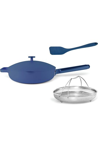 Nutricook Döküm Alüminyum Tava Seramik Yapışmaz Kaplama ve Kendiliğinden Yağlanan Kapak
