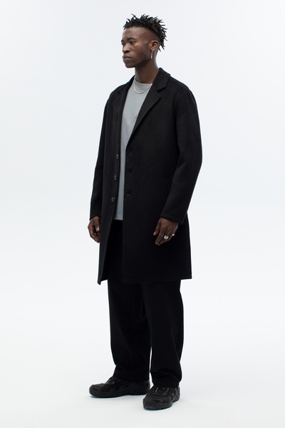 ABOUT US PALTOAN BĂRBAȚI OVERSIZE, FĂCUT MÂNĂ, DIN AMESTEC DE LANA # 4490