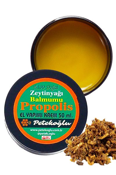 Petekoğlu (50ml) Natural Handmade Boutique Production Beeswax Propolis Cream Protective Nourishing Repair Cream