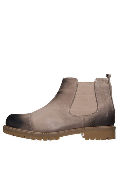 İriadam Gg1284 Beige Nubuck Men's Boots - Comfortable Wide Fit, Large Size Cowhide