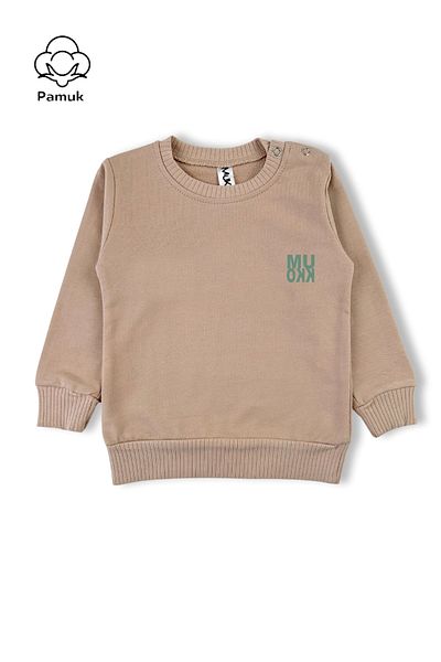 difa kids Boys Girls Unisex Kids Mukko Printed Beige Seasonal Bottom Top Set