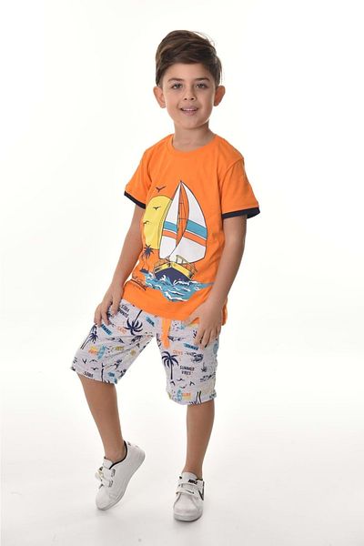 Mnk Baby&Kids Boy's Sailing Shorts Suit Mnk0495 Orange