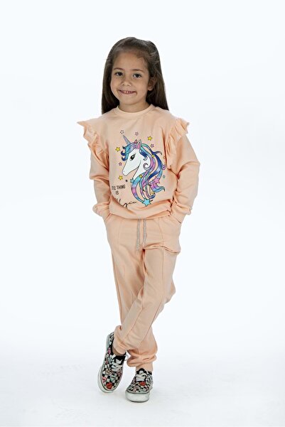 Mnk Baby&Kids Κοριτσίστικο Αθλητικό Σετ Φούτερ 2 ιμάντων MNK0427 ΣΟΜΟΝ