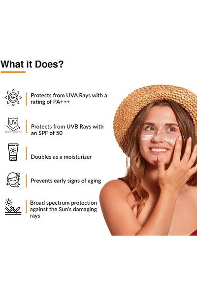 FixDerma Shadow Sunscreen SPF 50+ PA+++ Cream|Broad Spectrum Sunscreen for UV-A & B Protection 40gm
