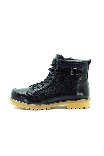 İriadam Kz4103 Dark Blue Leather Special Series Large Size Vip Boots in Numbers 45 46 47 48 49Comfortable Wide Fit Eat