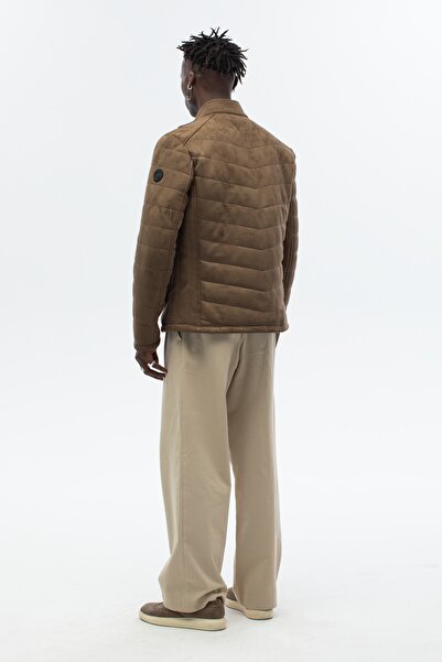 ABOUT US Ανδρικό σουέτ παλτό με επένδυση κανονικής εφαρμογής # 4390