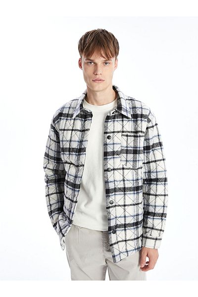 LC Waikiki Regular Fit Long Sleeve Plaid Men's Shirt Jacket