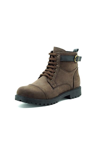 İriadam Ef703 Brown Cowhide Nubuck Handcrafted Comfortable Wide Fit Special Series Men's Boots