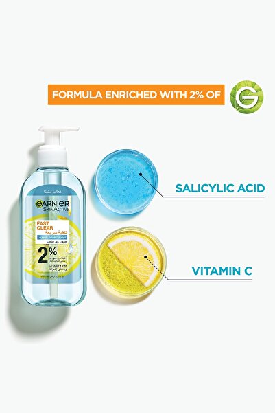 Garnier Skinactive Fast Clear Gel Wash, 200ml