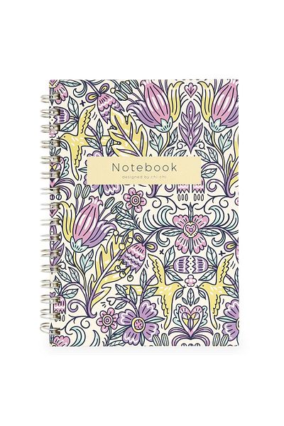 Chi-Chi Papers Checked Notebook - Carmen, Ringed Notebook, Memory Notebook