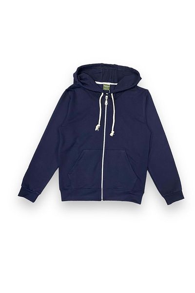 Mnk Baby&Kids Children's Two Yarn Seasonal Zippered Hooded Sweatshirt MNK0540 DARK BLUE