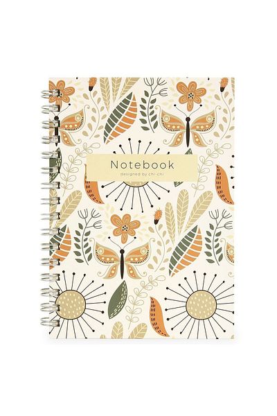 Chi-Chi Papers Checked Notebook - Amy, Ringed Notebook, Memory Notebook