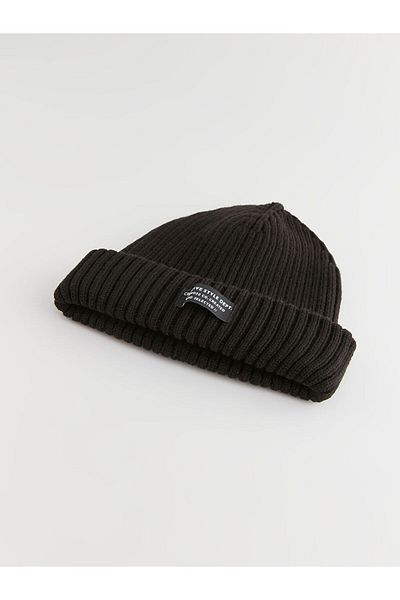 LC Waikiki Men's Beret with Label Detail