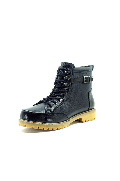 İriadam Kz4103 Dark Blue Leather Special Series Large Size Vip Boots in Numbers 45 46 47 48 49Comfortable Wide Fit Eat
