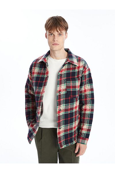 LC Waikiki Regular Fit Long Sleeve Plaid Men's Shirt Jacket